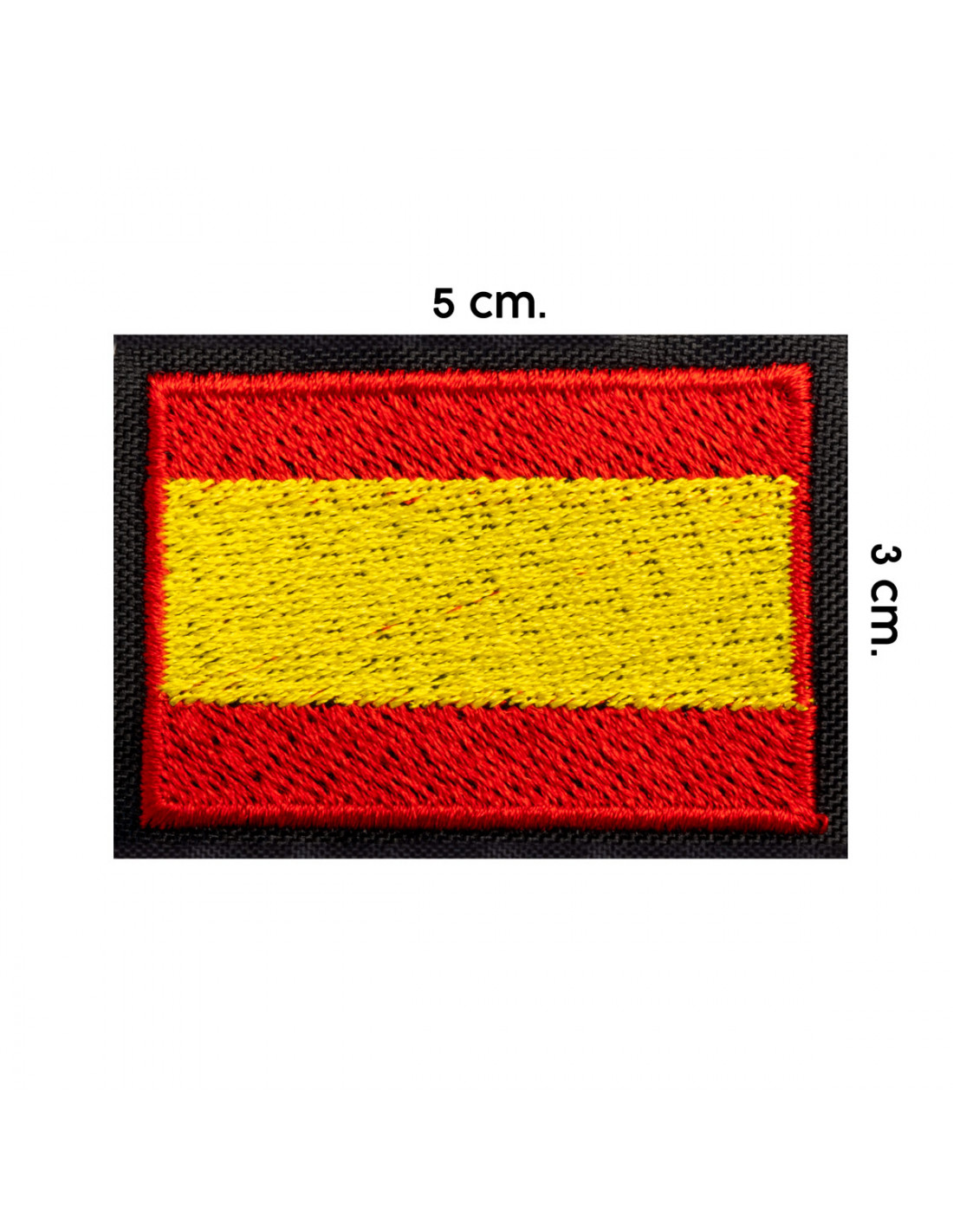 Bandera española – Bandera original de España – 3.5 x 2.25 pulgadas –  Parche bordado para planchar o coser