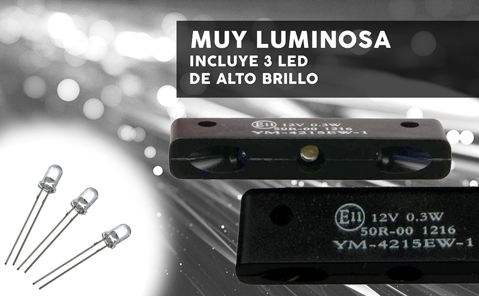 Mini Luz de matrícula universal a Leds - Eurocenter Moto